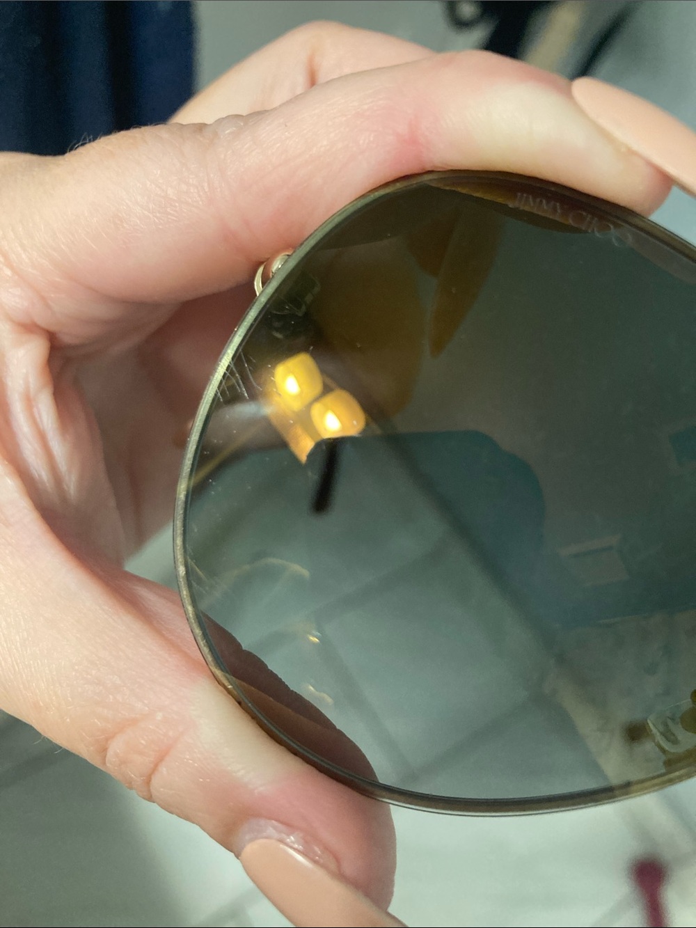 Jimmy Choo Gold Frame Sunglasses with Brown Gradient Lenses- Authentic w/case - Picture 9 of 9